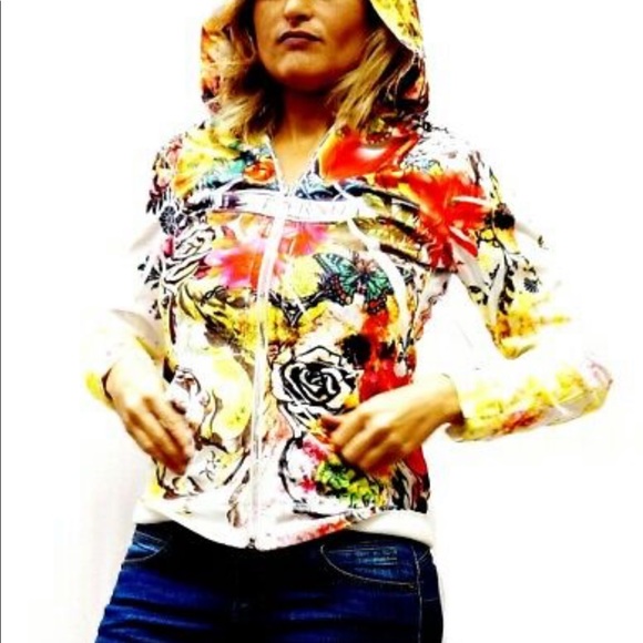 Sport Jacket Tie-dye Pattern Zip DNLA-D23 - Picture 4 of 8